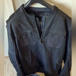 Leather Street of Steel motorcycle jacket size 3XL